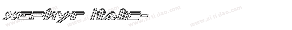 Xephyr Italic字体转换